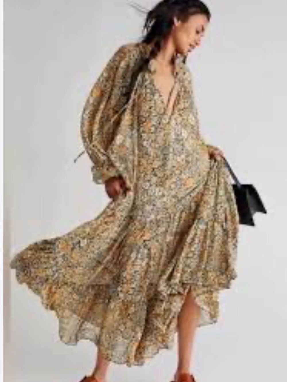 Free People Feeling Groovy Maxi Dress Women’s Size S Floral, Prairie Boho